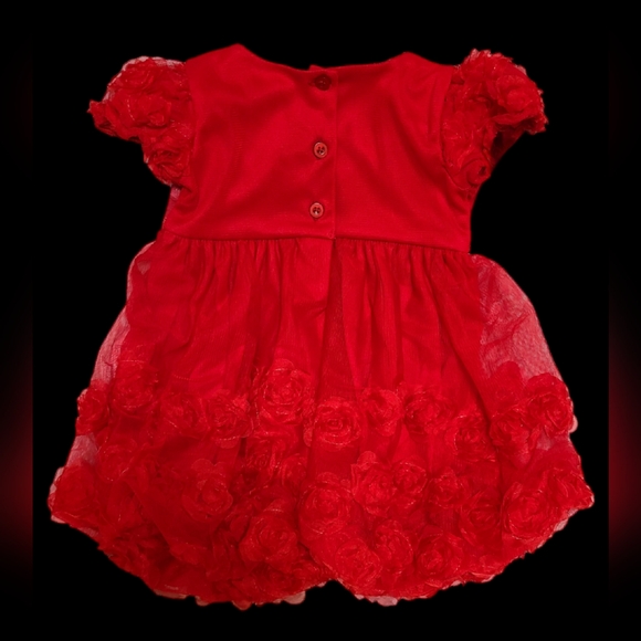 NWT Blueberi Boulevard size 18M red dress/white leggings 2 piece - Picture 3 of 13